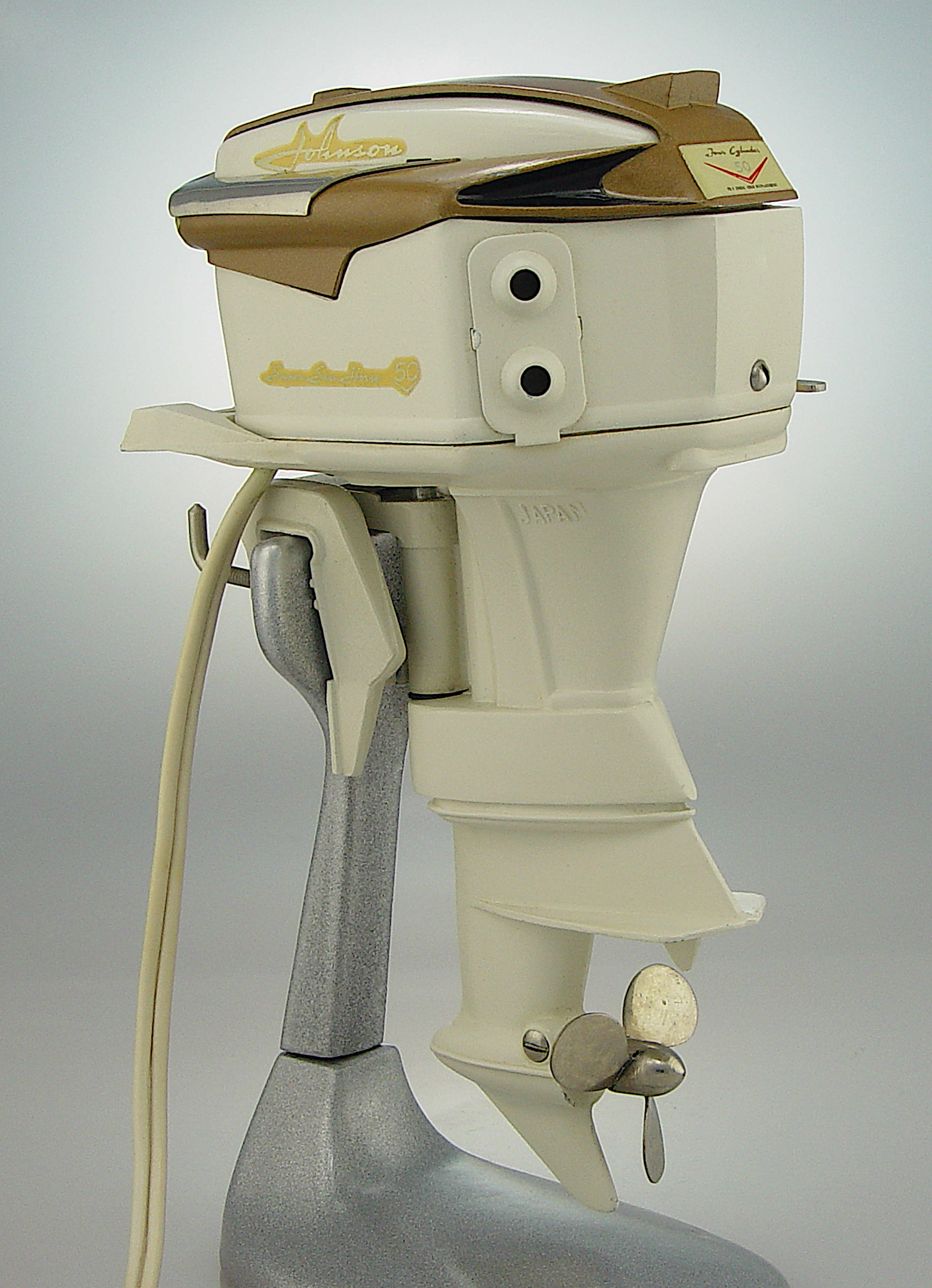 1958 Johnson 50HP—the port hole